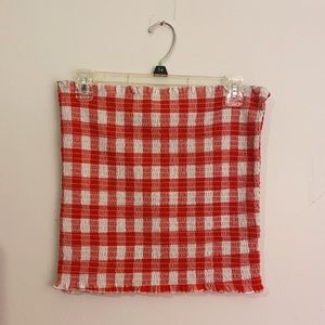 Zumiez Red Gingham Print Tube Top